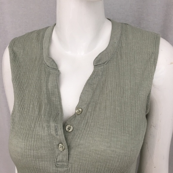 Size Large French Laundry Tie Front Hi/ Low Blouse - Picture 4 of 8